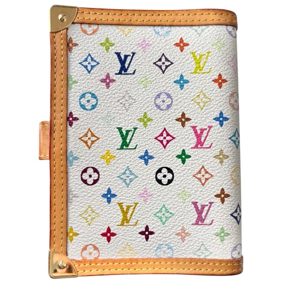 Louis Vuitton White Multicolor Murakami Monogram Leather Agenda PM with Box - Picture 3 of 7